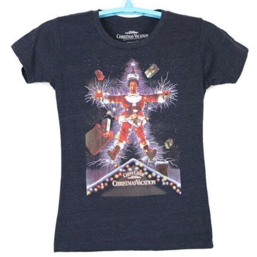 National Lampoons Christmas Vacation Griswold T-Shirt Shirt Blue L Large‎